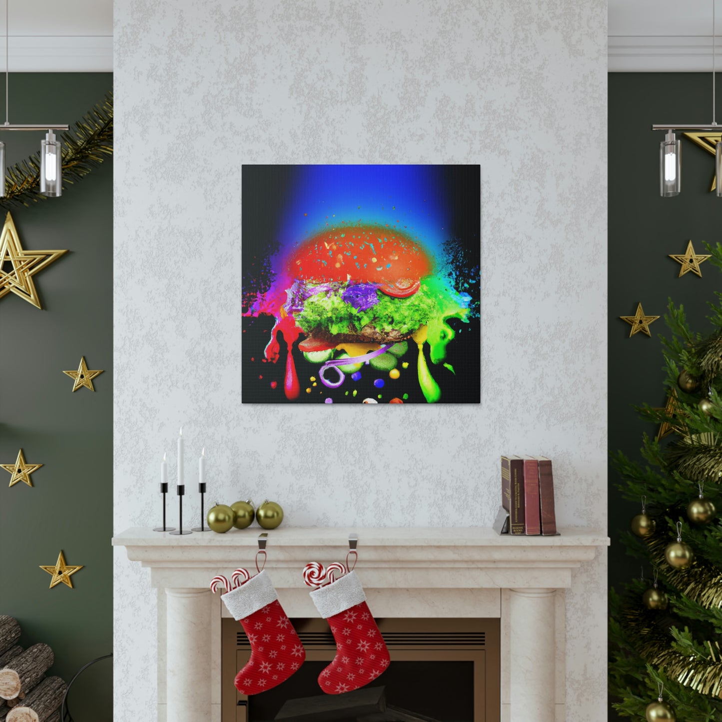 "Burger Rainbow" - Die Alien-Canva