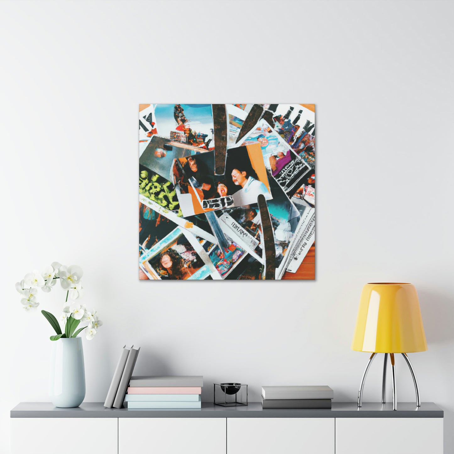 "A Life in Cutouts: Reflecting on Meaningful Moments" - Canvas