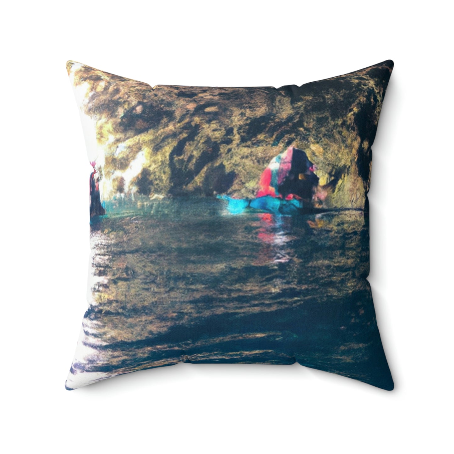 The Diving Depths of the Oceanic Cave - The Alien Square Pillow