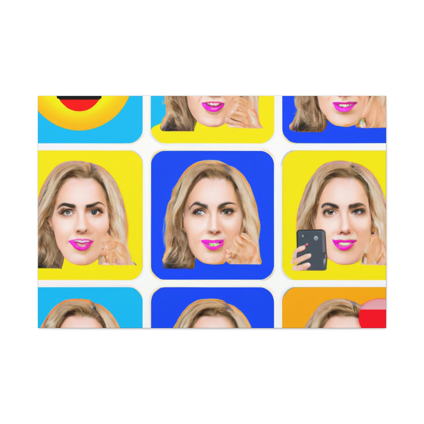 "Emoji-zing a una celebridad: un retrato de arte pop" - The Alien Canva