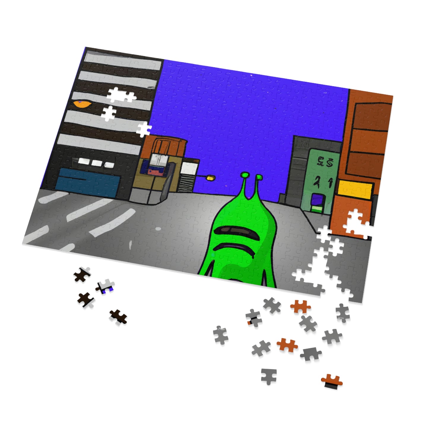 "Alien Misadventure in the City" - The Alien Jigsaw Puzzle