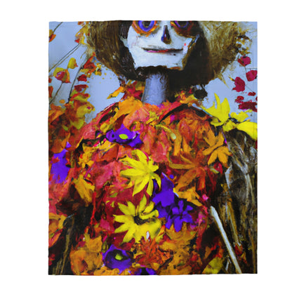 "Autumn Scarecrow Blues" - The Alien Velveteen Plush Blanket