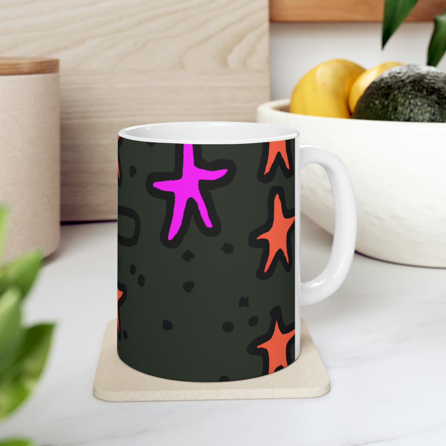 "Abandoned in the Glittering Night Sky" - The Alien Ceramic Mug 11 oz