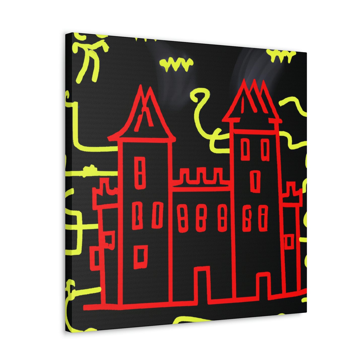 "A Haunted Shadow: The Dark Secrets of the Old Castle on a Gloomy Night" - The Alien Canva