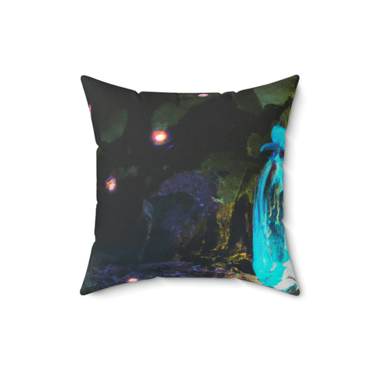 "Luminescence of Forgotten Dreams" - The Alien Square Pillow