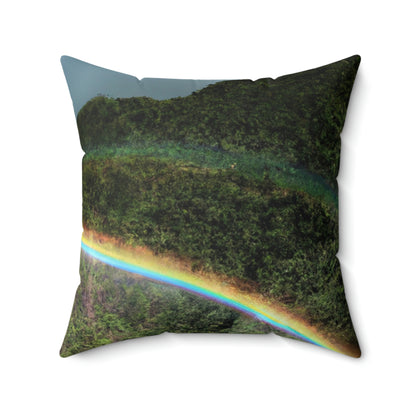 The Rainbow Gateway - The Alien Square Pillow