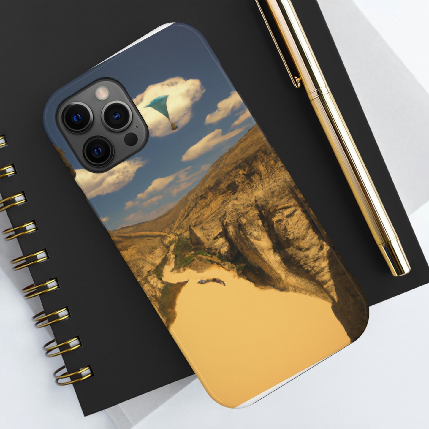 "Feline Flight Over the Grand Gulch" - Die Alien Tough Phone Cases