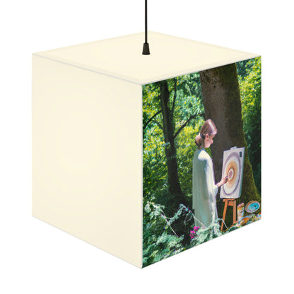 "Enchantment in Oil: A Young Artist's Vision of a Magical Forest" - The Alien Light Cube Lamp