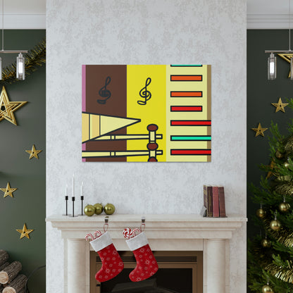 "Four Colors Tribute: Ancient Musical Artistry" - Canvas