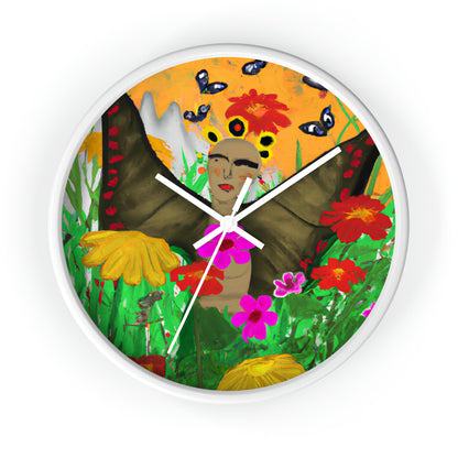 "Butterfly Ballet in the Wildflower Meadow" - The Alien Wall Clock