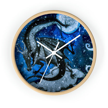 "Frosted Moonlight Dragon" - The Alien Wall Clock