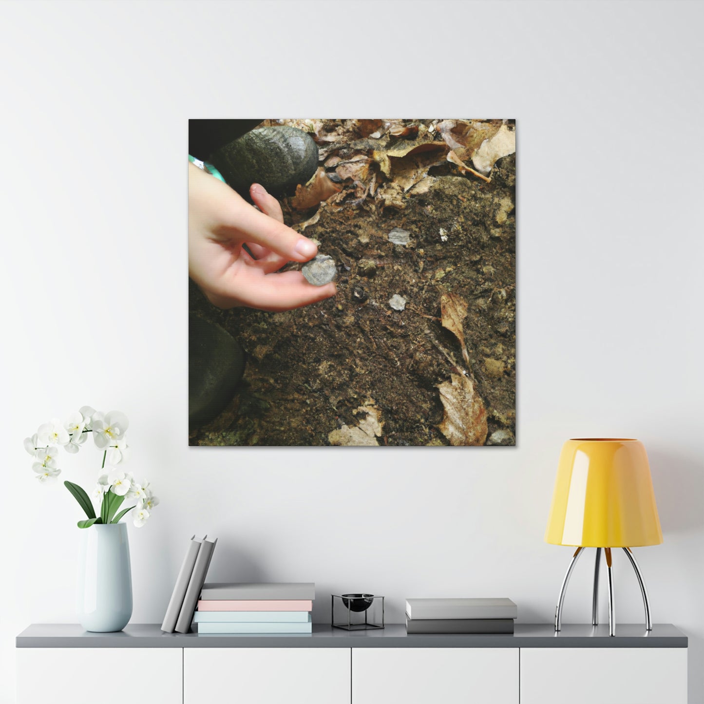 "Coin Questing in the Woods" - Die Alien-Canva