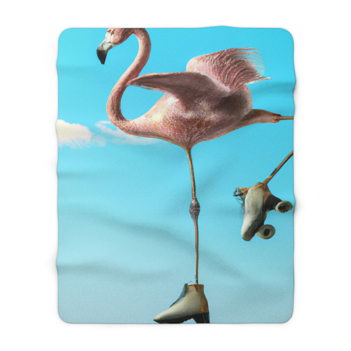 "Flamingo-Schlittschuhe!" - Die Alien-Sherpa-Fleecedecke