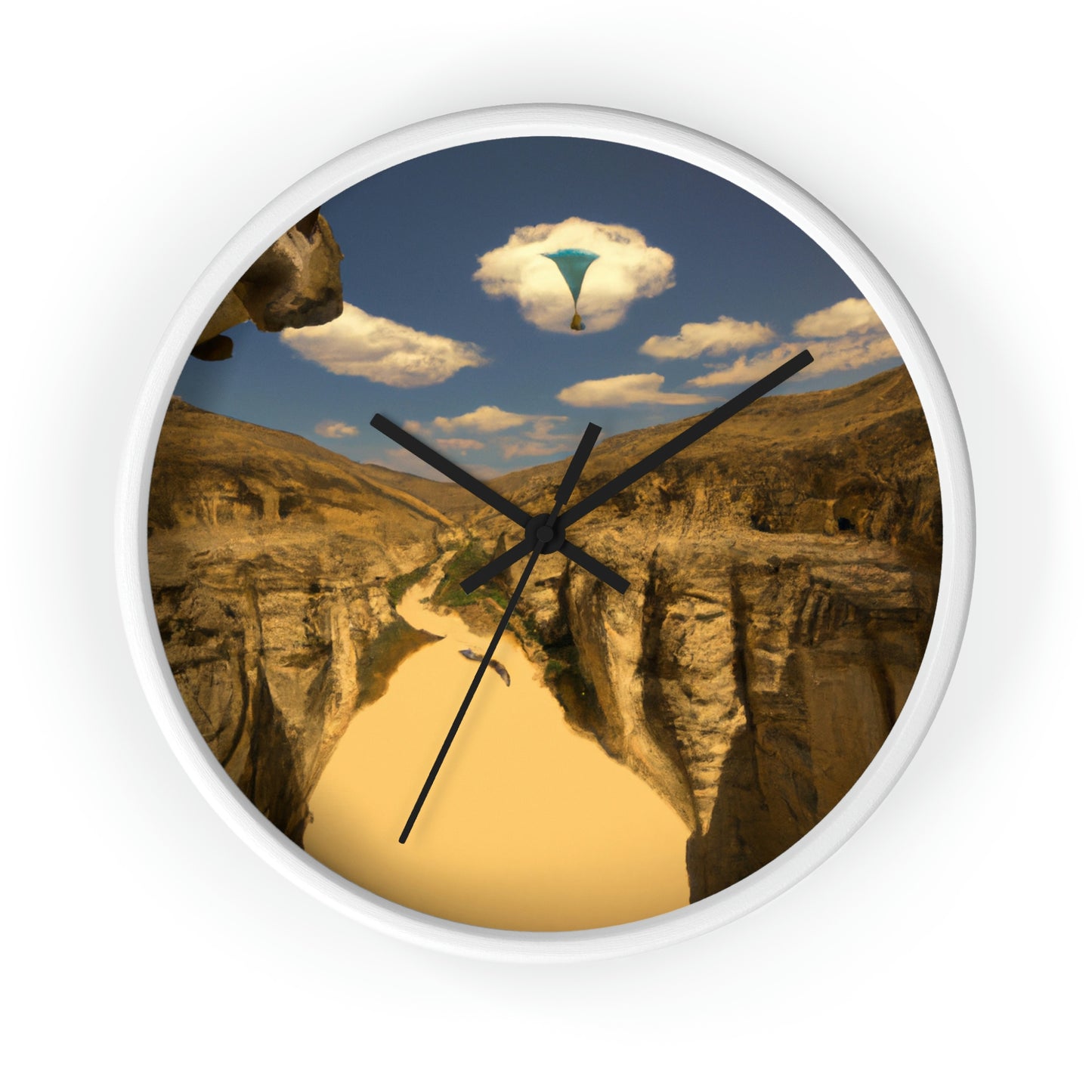 "Feline Flight Over the Grand Gulch" - The Alien Wall Clock