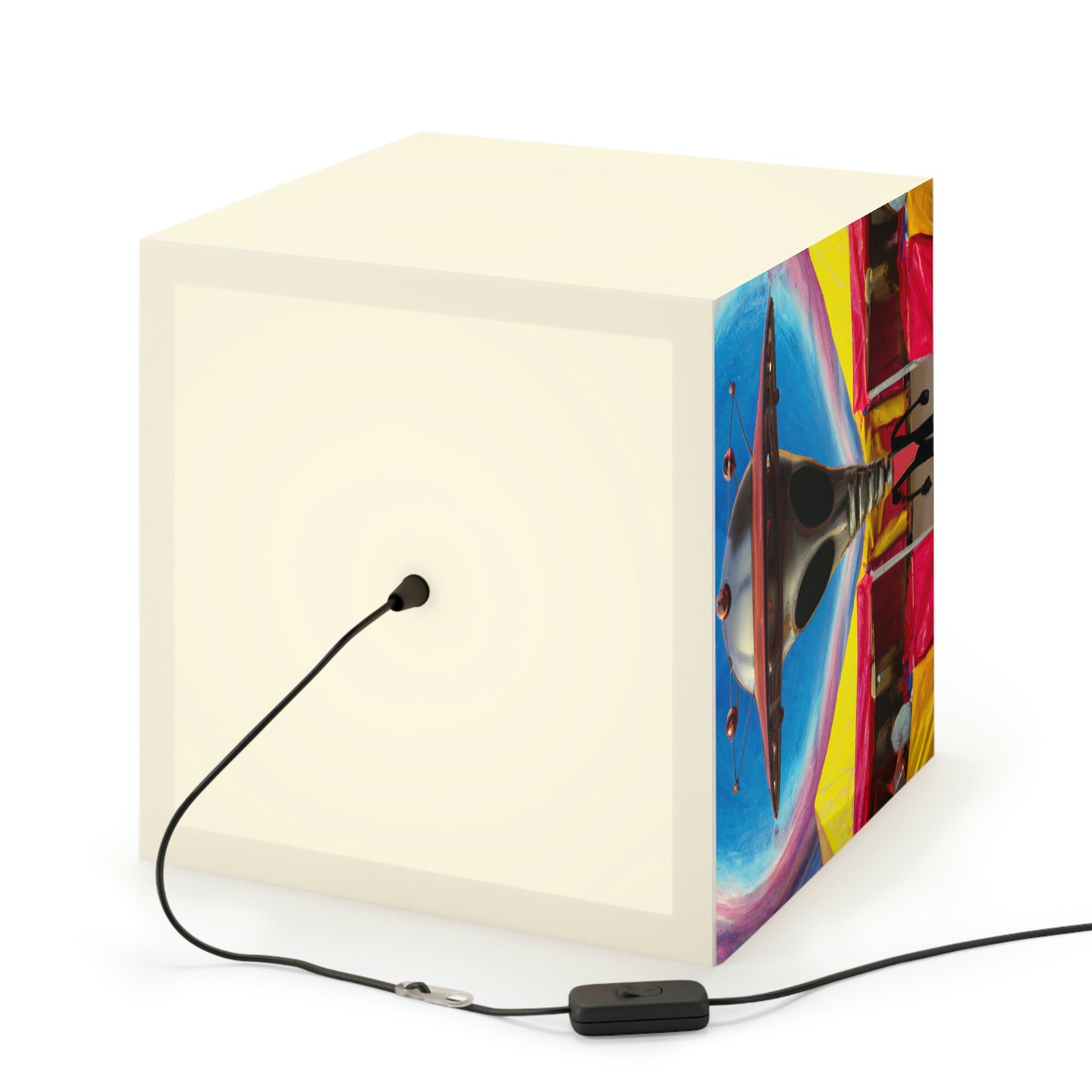 "Fair Invaders: A Cosmic Crash Course" - Die Alien Light Cube Lampe