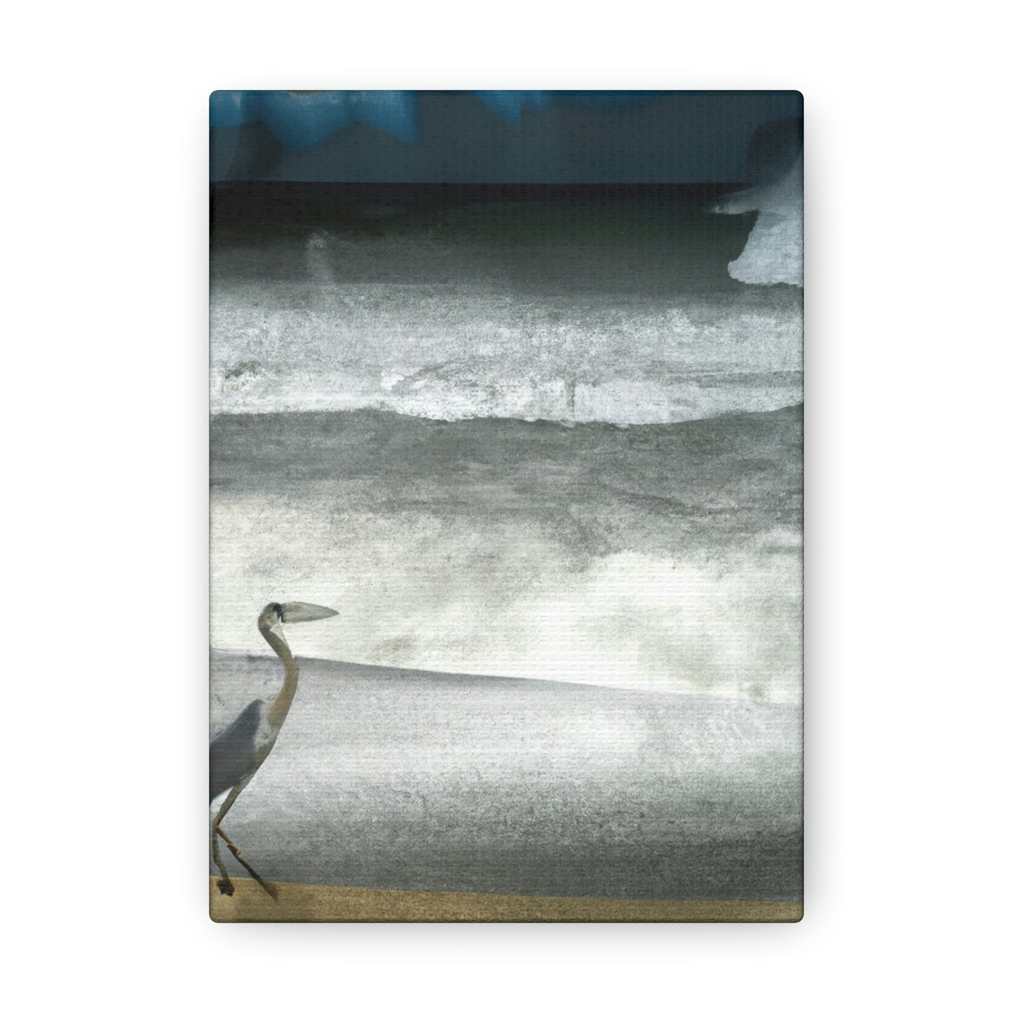 "A Sea of Turmoil: A Heron's Restlessness". - The Alien Canva