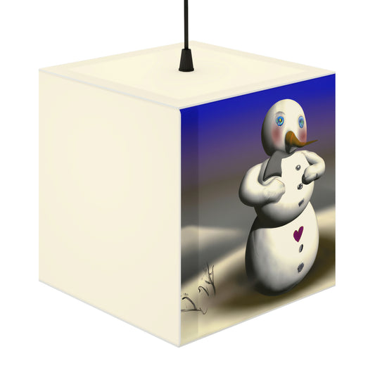 "Chilly But Hopeful: The Snowman's Quest For A Hug" - The Alien Light Cube Lamp