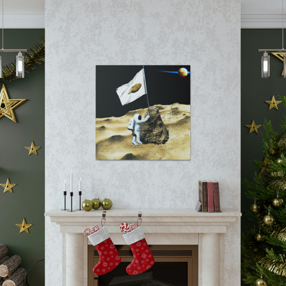 "Claiming Space: The Astronaut's Asteroid Flag Planting" - The Alien Canva