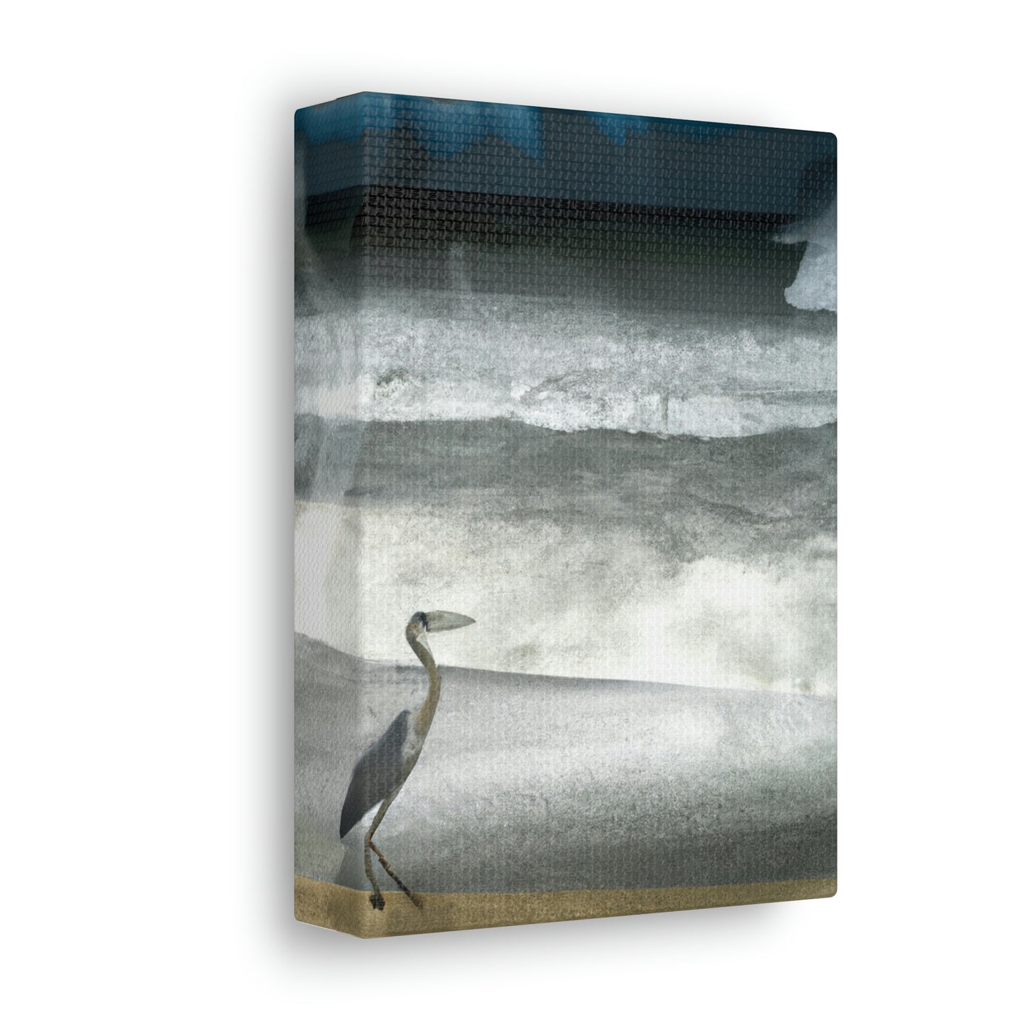 "A Sea of Turmoil: A Heron's Restlessness". - The Alien Canva