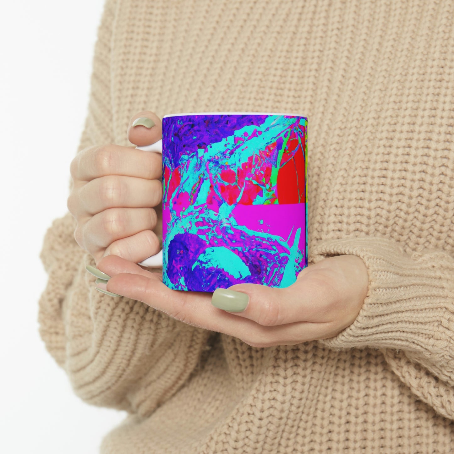 "A Rainbow of Feathered Friends" - The Alien Ceramic Mug 11 oz