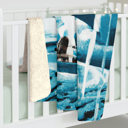 "Foxy Frolicking in the Fountain" - The Alien Sherpa Fleece Blanket