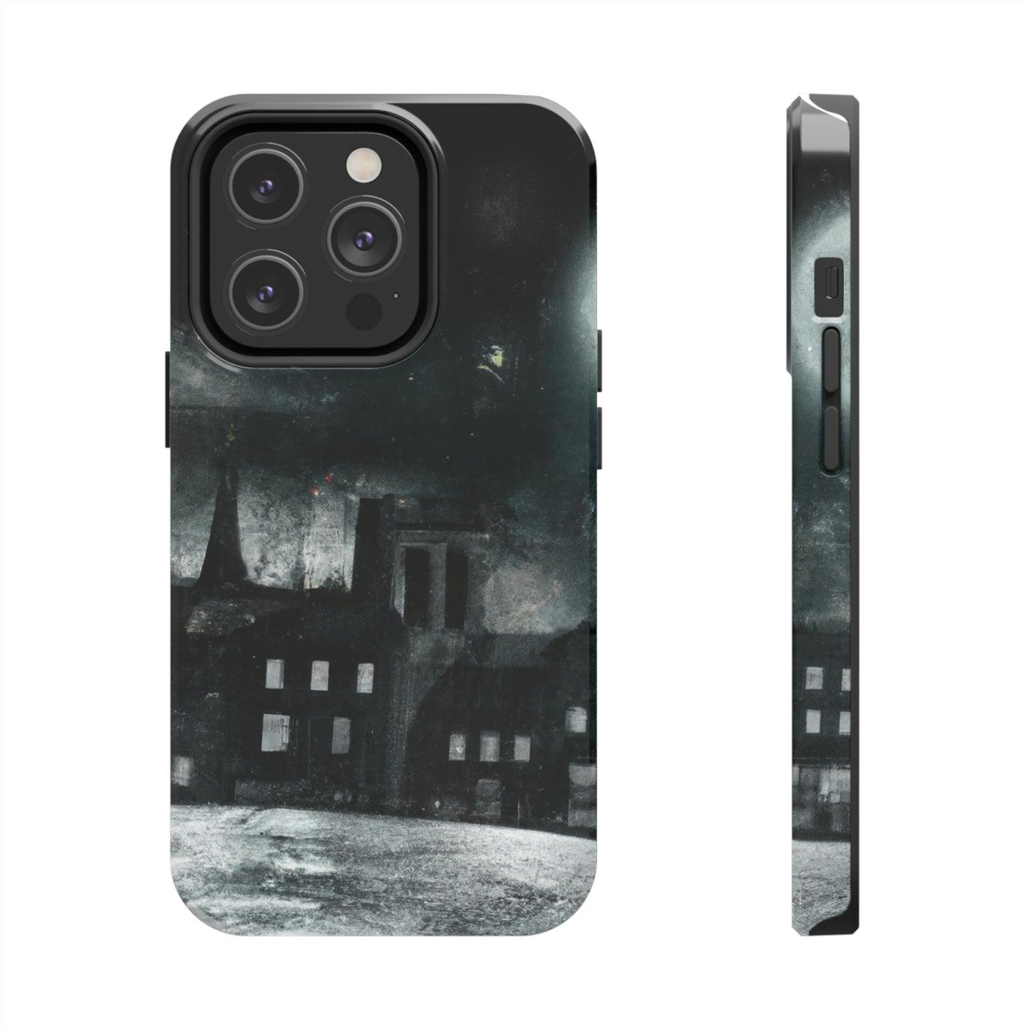 "Nocturno luminoso: una ciudad iluminada por la luz de la luna" - The Alien Tough Phone Cases