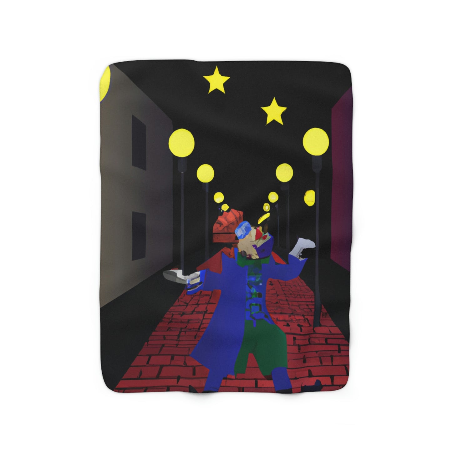 "Alley Star Juggler" - The Alien Sherpa Fleece Blanket