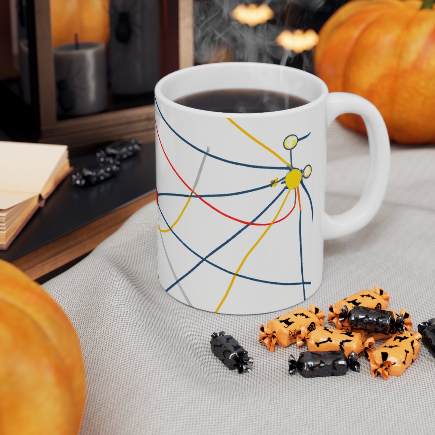 "Exploring the Dynamic Topology: Artful Visualization of a Network Structure." - The Alien Ceramic Mug 11 oz