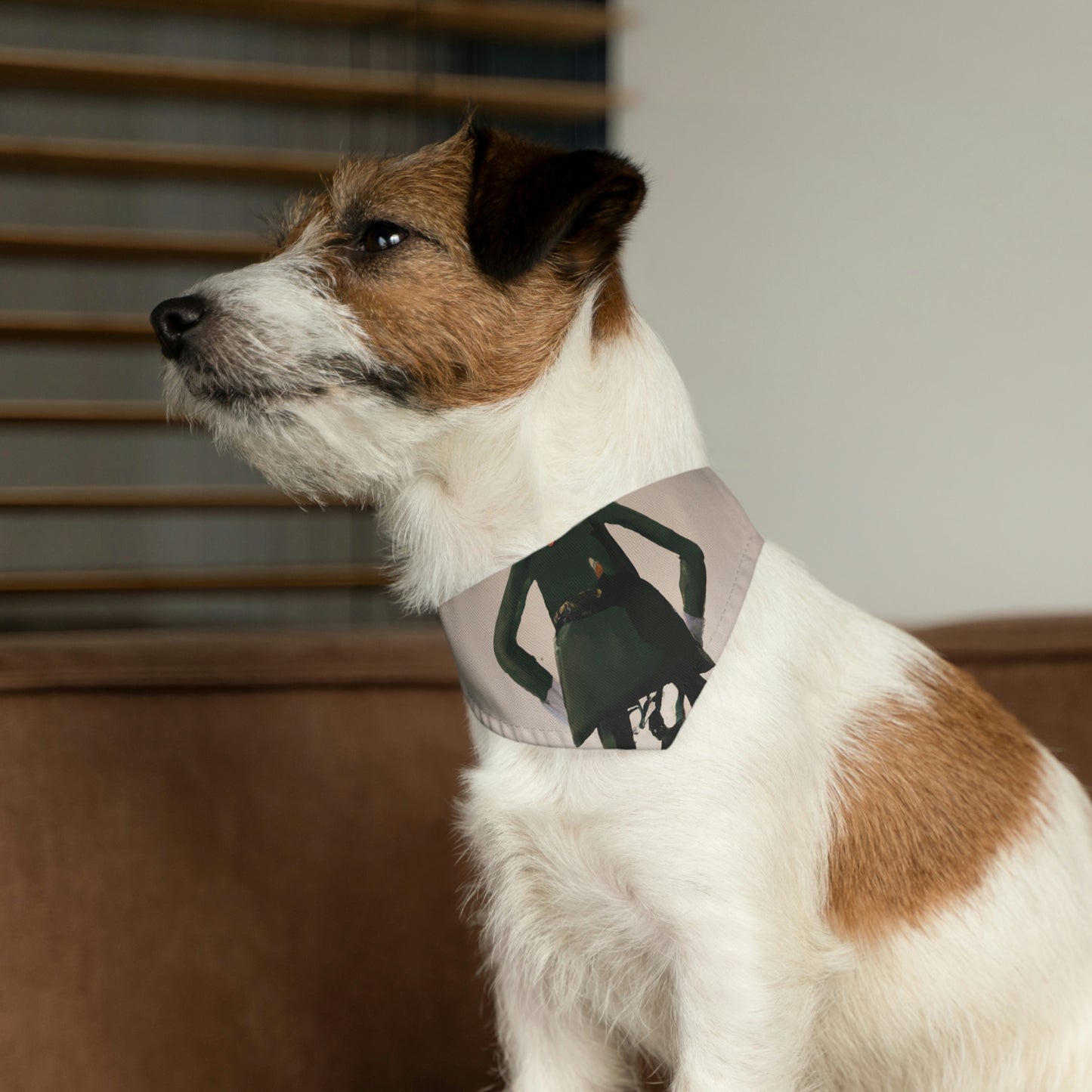 "Courage Against Despair: A Soldier's Triumph" - The Alien Pet Bandana Collar