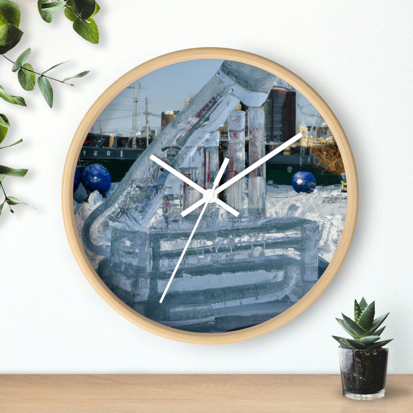 "Frozen Melodies: Crafting Music with Ice" - The Alien Wall Clock