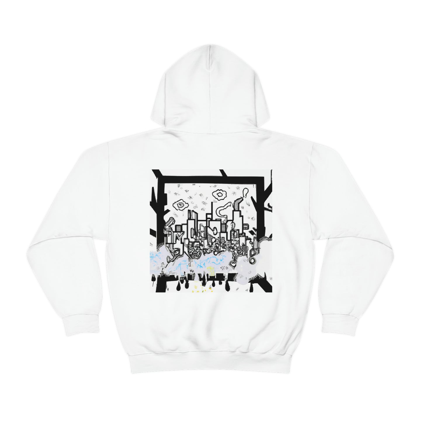 "Ghostly Haze: The Forgotten City". - The Alien Unisex Hoodie