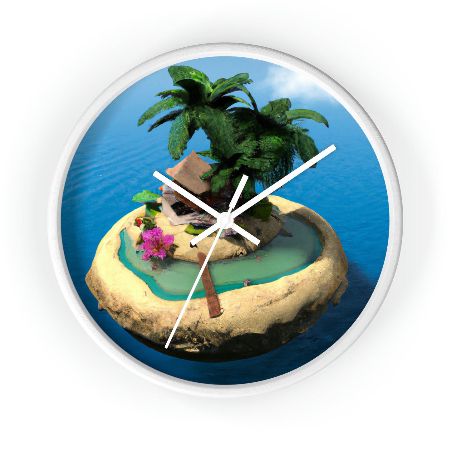 "Island Paradise in the Sky" - The Alien Wall Clock