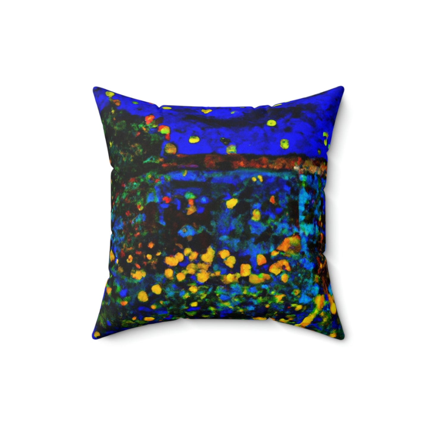 "A Midnight Celebration in Grandma's Garden" - The Alien Square Pillow