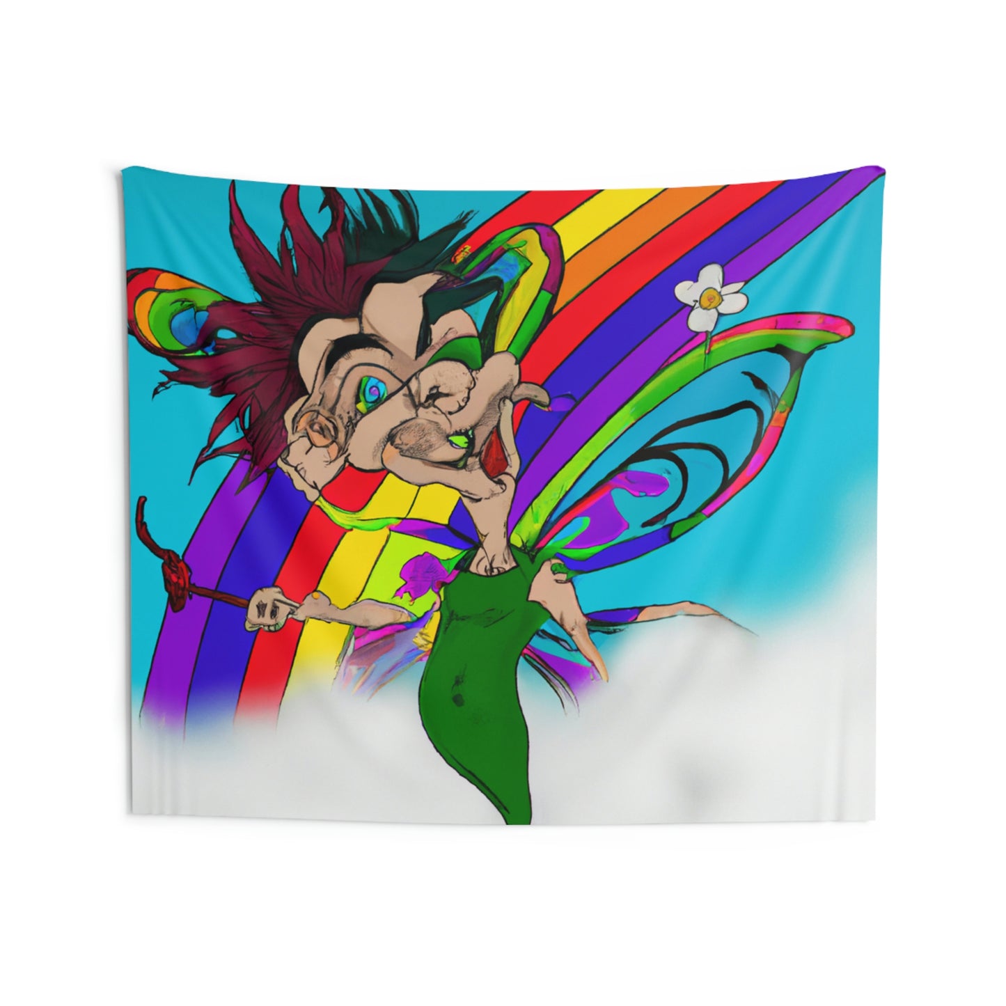 Rainbow Mischief Fairy - The Alien Wall Tapestries