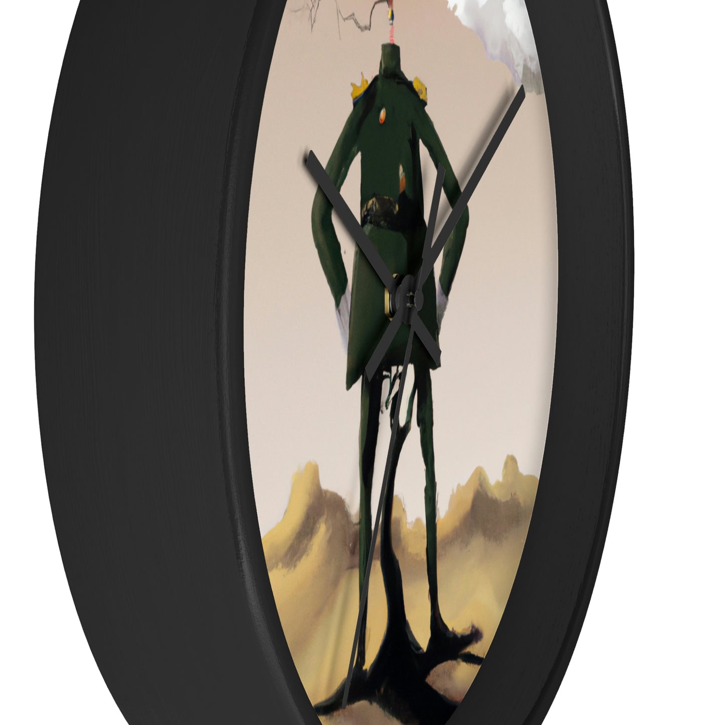 "Courage Against Despair: A Soldier's Triumph" - The Alien Wall Clock