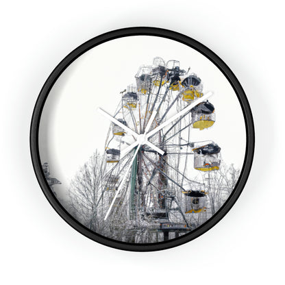 "Lonely Wheel in a Winter Wonderland" - El reloj de pared alienígena