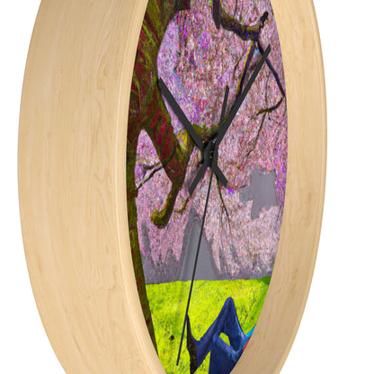 "A Moment of Calm Beneath the Cherry Blossoms" - The Alien Wall Clock