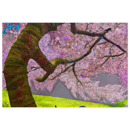 "A Moment of Calm Beneath the Cherry Blossoms" - The Alien Jigsaw Puzzle