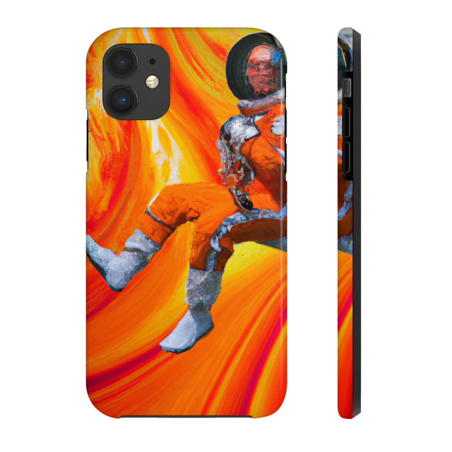 "Journeying in the Burning Orange Galaxy" - The Alien Tough Phone Cases