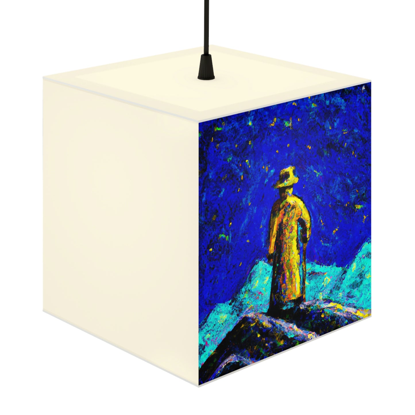 "Lone Mage on the Frozen Summit" - The Alien Light Cube Lamp