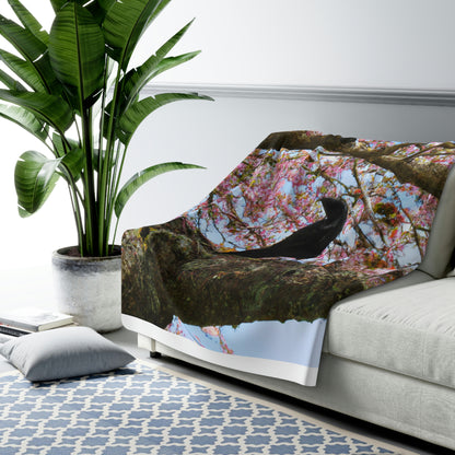 "A Blossoming Reflection" - The Alien Sherpa Fleece Blanket