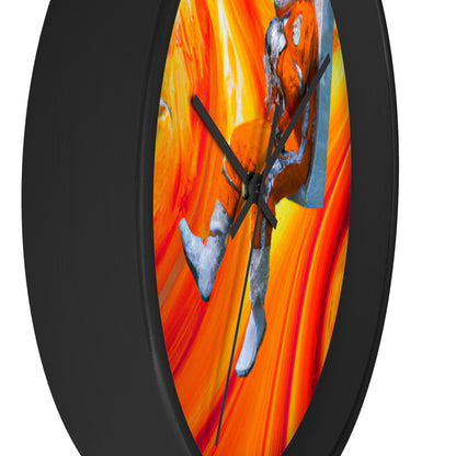 "Journeying in the Burning Orange Galaxy" - The Alien Wall Clock