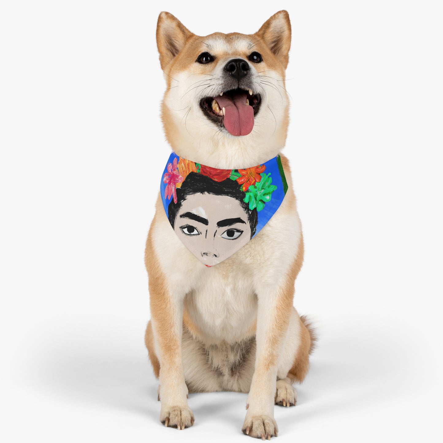 "Frida ardiente: pintando un ícono mexicano con una cultura colorida" - The Alien Pet Bandana Collar