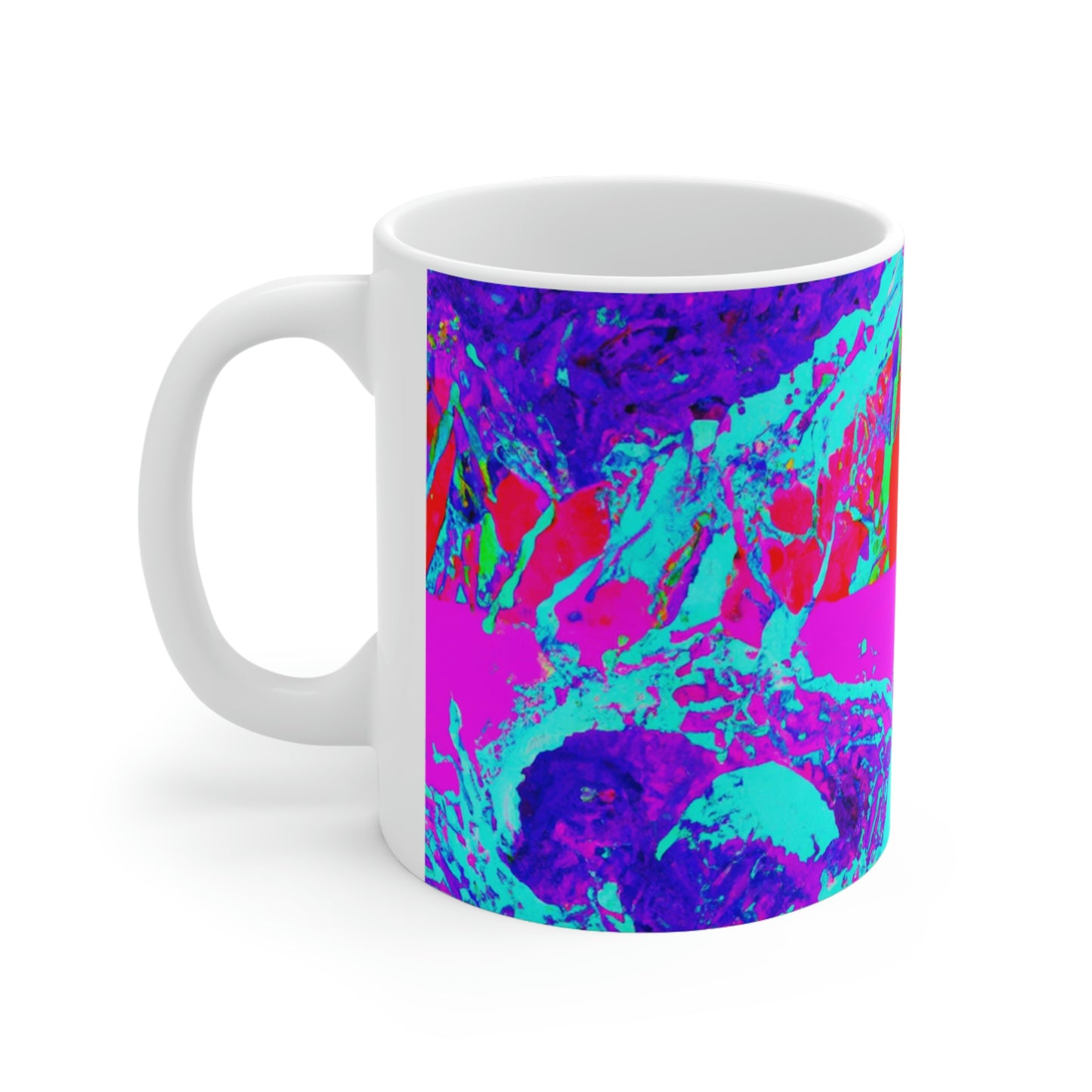 "A Rainbow of Feathered Friends" - Taza de cerámica The Alien 11 oz