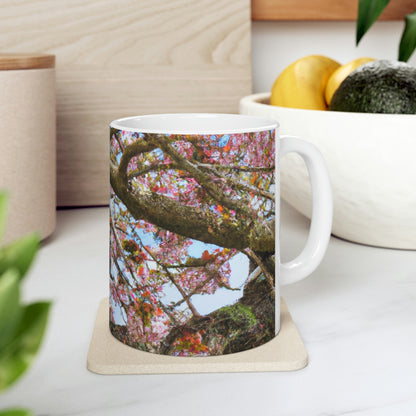 "A Blossoming Reflection" - The Alien Ceramic Mug 11 oz