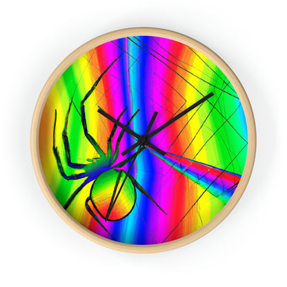 "A Spinnerette's Prismatic Web" - The Alien Wall Clock