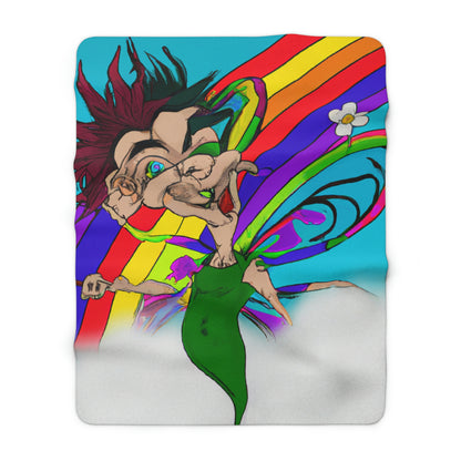 Rainbow Mischief Fairy – Die Alien Sherpa Fleecedecke