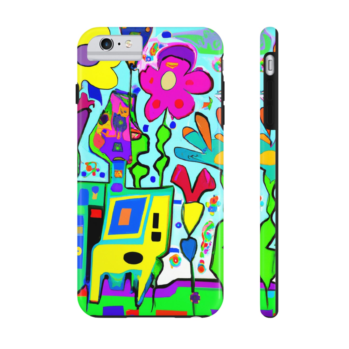 "A Mystical Garden of Rainbow Petals" - The Alien Tough Phone Cases