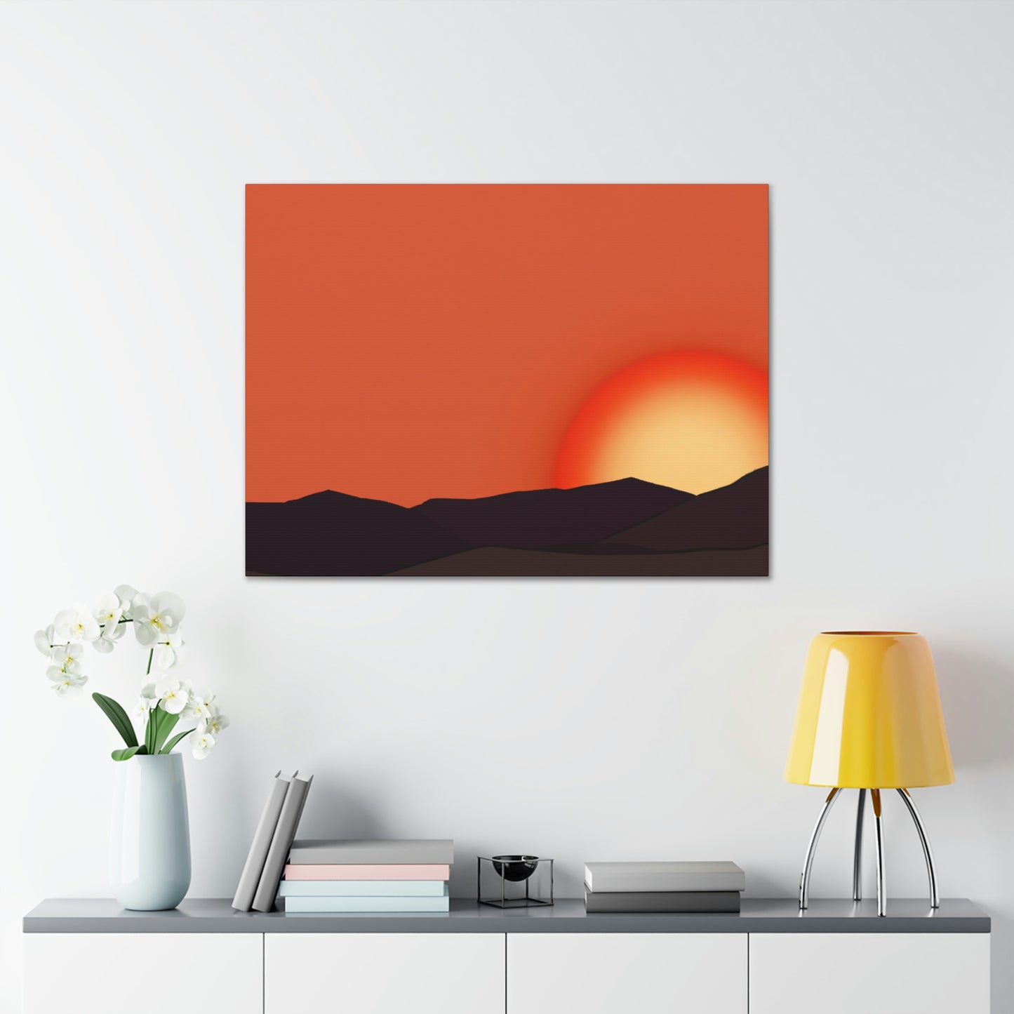 Sunset-Künstler. - Leinwand