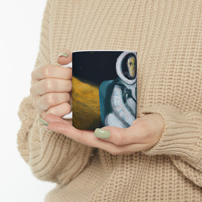 "Alone in the Dark: A Solitary Astronaut's Survival" - The Alien Ceramic Mug 11 oz